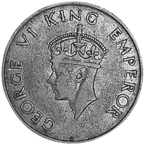 D22 India-British 1/2 Rupee Coin