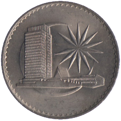 46-original 1971 Malaysia 1 Ringgit Size Coin